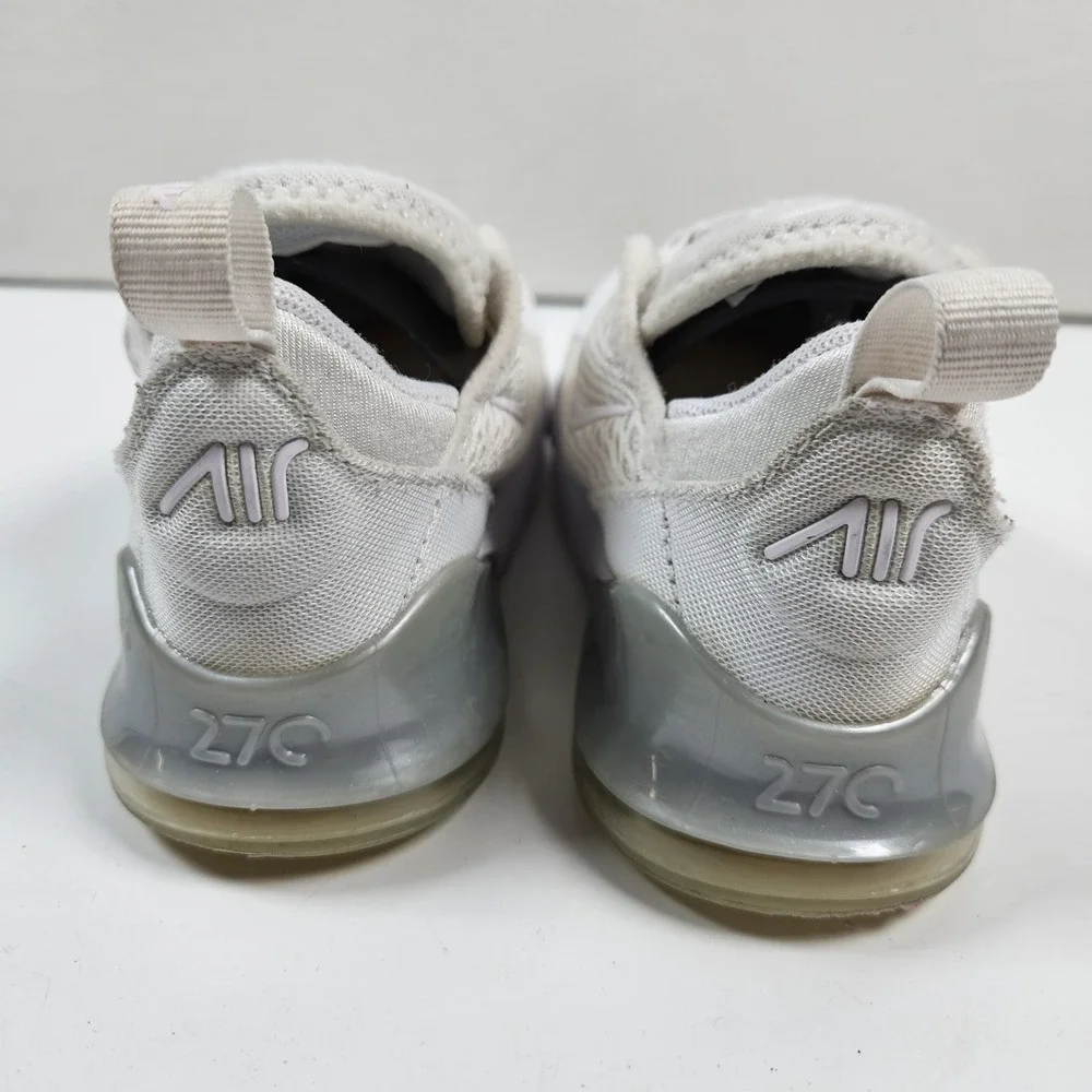 Nike Air Max 270 RT Kids 10C White‎  Platinum DD1646-103 Running Sneakers Shoes